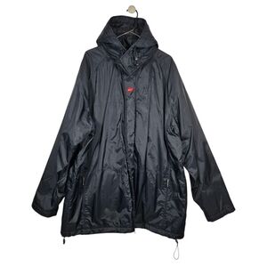 Vintage Nike Mens Black Zip Up Hooded Parka Jacket Coat Size XXL